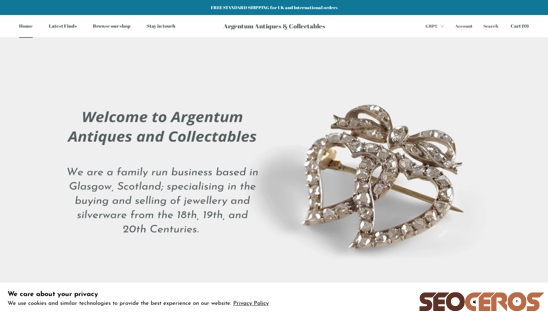 argentum-uk.com desktop náhľad obrázku