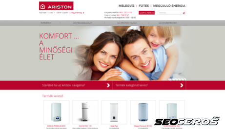 ariston.com desktop Vorschau
