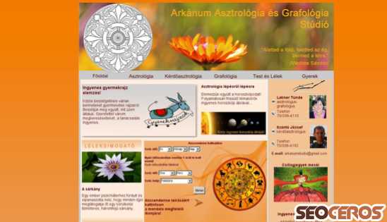 arkanumstudio.hu desktop előnézeti kép