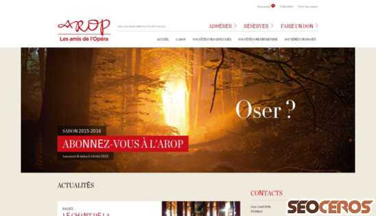 arop-opera.com desktop Vorschau
