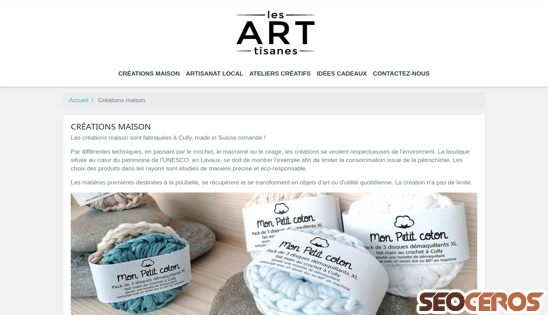 art-tisanes.ch/10-boutique-cadeaux-creations-maison-a-lavaux-oron-en-suisse-romande desktop Vista previa