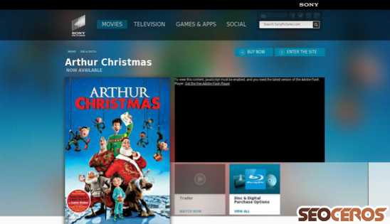 arthurchristmas.com desktop previzualizare