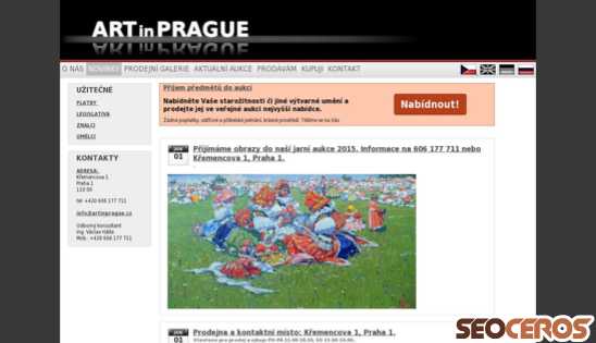 artinprague.cz desktop previzualizare
