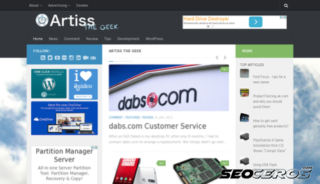 artiss.co.uk desktop náhľad obrázku