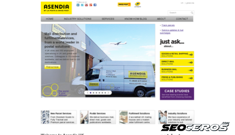 asendia.co.uk desktop náhled obrázku