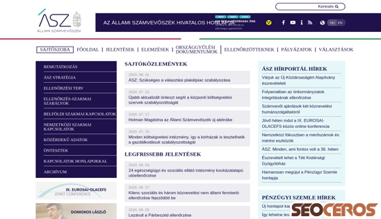 asz.hu desktop előnézeti kép