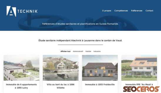 atechnik.ch/references-d-etudes-sanitaires-et-planifications-en-suisse-romande desktop Vorschau
