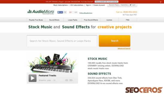 audiomicro.com desktop förhandsvisning
