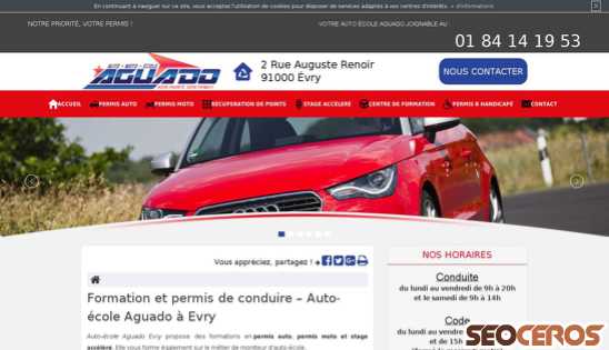 auto-ecole-aguado.fr desktop előnézeti kép