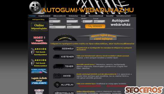 autogumi-webaruhaz.hu desktop previzualizare