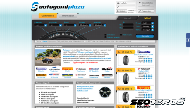 autogumiplaza.hu desktop náhled obrázku