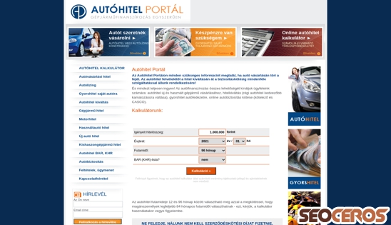 autohitelportal.hu desktop náhled obrázku