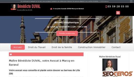avocat-benedicte-duval.fr desktop Vorschau