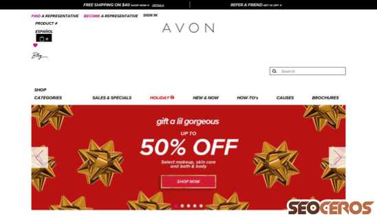 avon.com desktop náhled obrázku