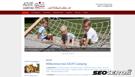 azur-camping.de desktop Vorschau