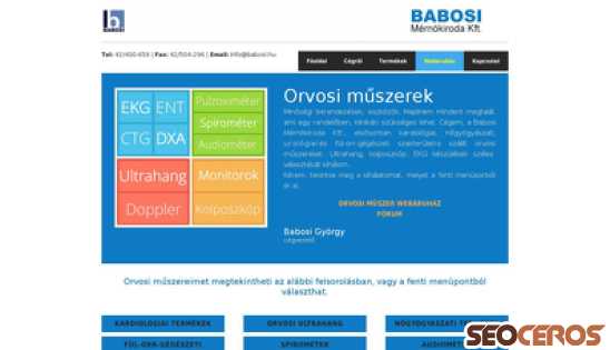babosi.hu desktop előnézeti kép