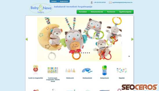 babynova.hu desktop náhled obrázku