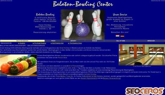 balaton-bowling.com desktop előnézeti kép
