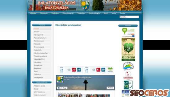balatonvilagos.hu desktop előnézeti kép