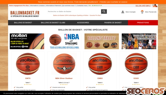 ballonbasket.fr desktop prikaz slike