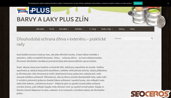 barvyplus.cz/dlouhodoba-ochrana-dreva-v-exterieru desktop Vista previa