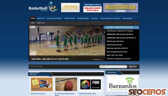 basketballireland.ie desktop prikaz slike