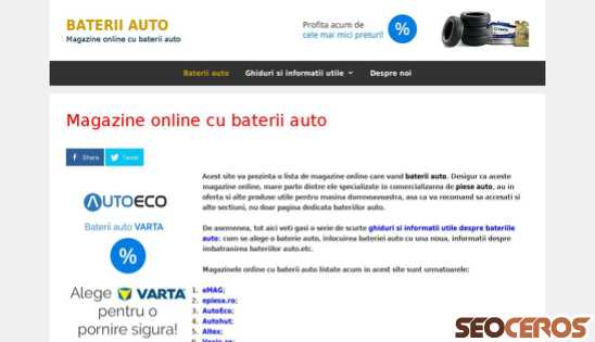 bateriiauto.eu desktop förhandsvisning