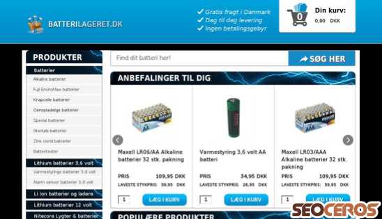 batterilageret.dk desktop náhľad obrázku