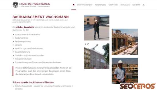 baumanagement-wachsmann.at desktop Vorschau