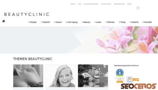 beautyclinic.ch desktop preview
