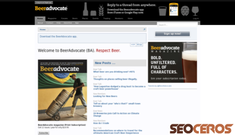 beeradvocate.com desktop previzualizare
