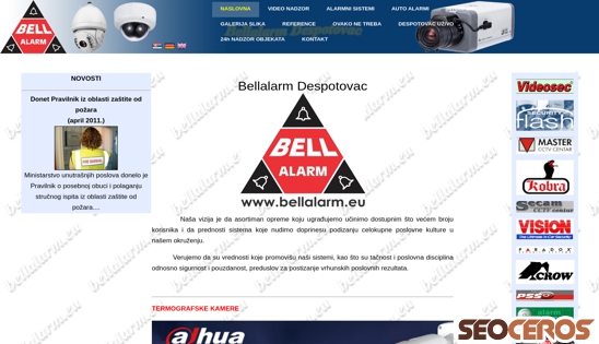 bellalarm.eu desktop prikaz slike