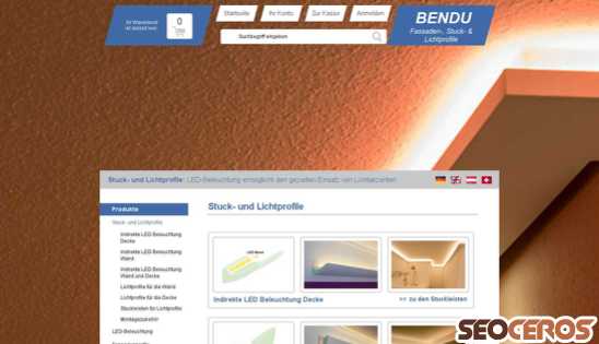 bendu-onlineshop.de/de/stuck-u.-lichtprofile desktop előnézeti kép