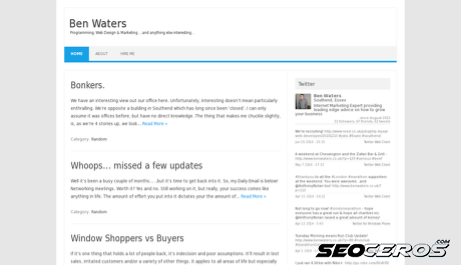 benwaters.co.uk desktop preview