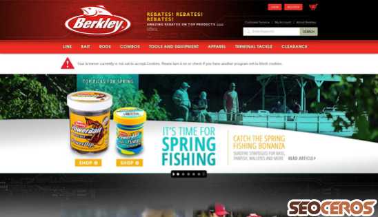 berkley-fishing.com desktop preview