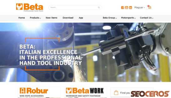 beta-tools.com/hu desktop náhled obrázku