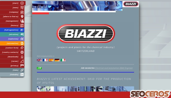 biazzi.com desktop preview