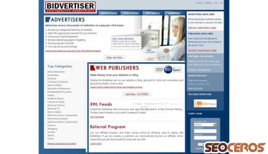 bidvertiser.com desktop Vista previa