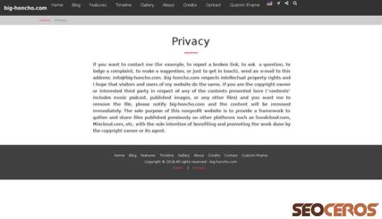 big-honcho.com/privacy desktop obraz podglądowy