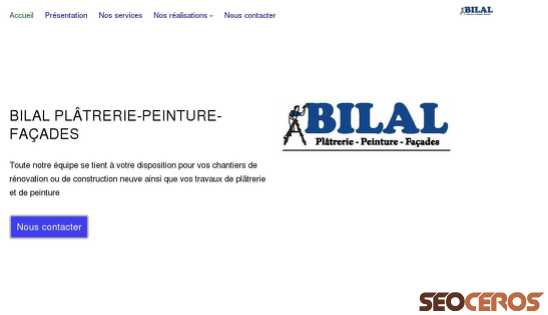 bilal-peinture.ch desktop náhľad obrázku