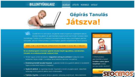 billentyukalauz.hu desktop előnézeti kép