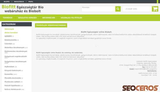 biofittegeszsegtar.hu desktop náhľad obrázku