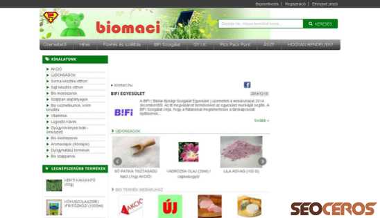 biomaci.hu desktop Vorschau