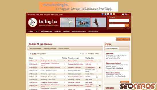 birding.hu desktop obraz podglądowy
