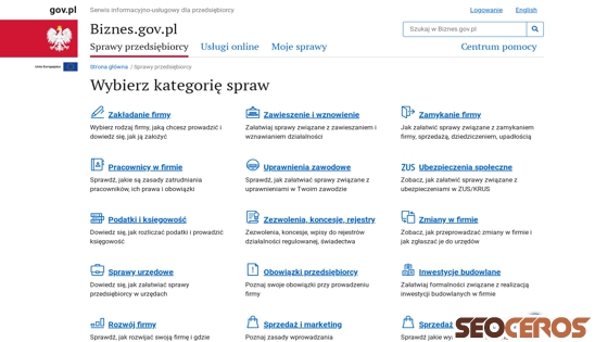 biznes.gov.pl/pl/firma desktop 미리보기