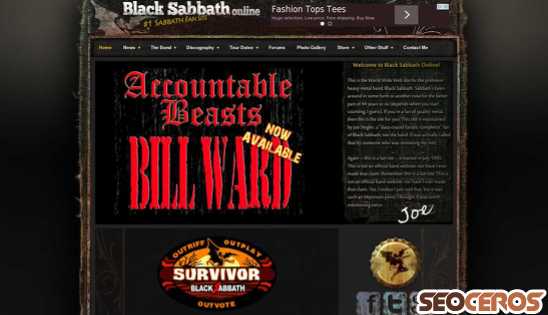 black-sabbath.com desktop prikaz slike