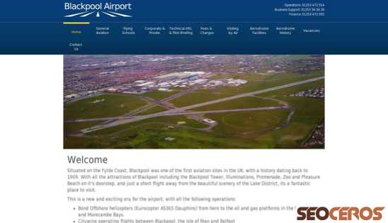 blackpoolairport.com desktop náhled obrázku