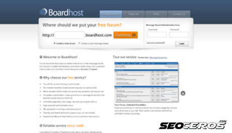 boardhost.com desktop preview