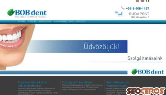 bobdent.hu desktop előnézeti kép
