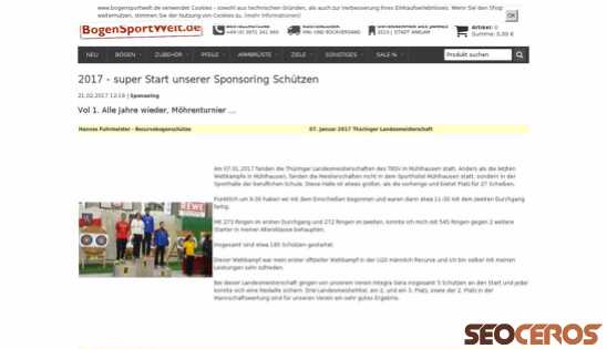 bogensportwelt.de/2017-super-Start-unserer-Sponsoring-Schuetzen desktop náhľad obrázku